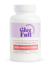 Meno-Shread Fat Burner supplement bottle on a white background